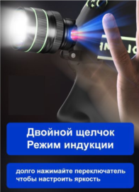 Фонарь налобный светодиодный YYC-2240-PM60-TG+12SMD