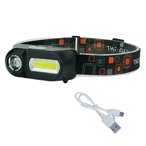 Фонарь налобный аккумуляторный KX-1804 XPE + COB
