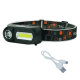 Фонарь налобный аккумуляторный KX-1804 XPE + COB