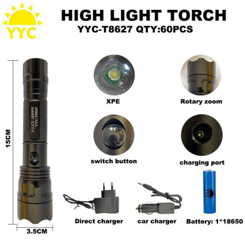 Фонарь ручной светодиодный YYC-T8627-XPE Police