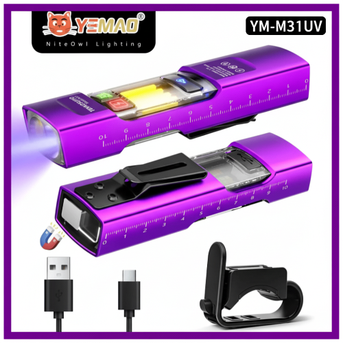 Фонарь ручной YM-M31UV светодиодный