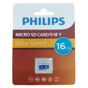 Карта памяти PHILIPS 16 GB micro SD card