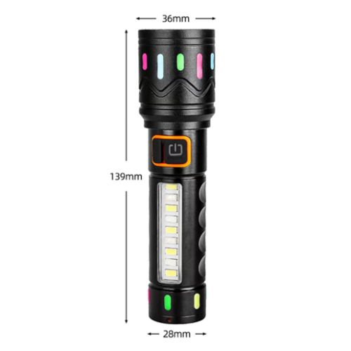 Фонарь ручной BL-F6034-PM10-TG+9SMD светодиодный