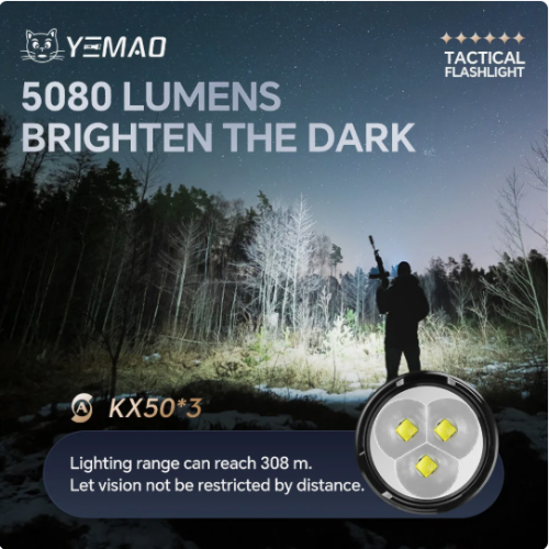 Фонарь ручной светодиодный YM-A83-KX50x3